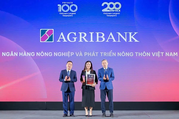 Agribank lọt Top 20 doanh nghiệp nộp ngân sách lớn nhất Việt Nam 2025