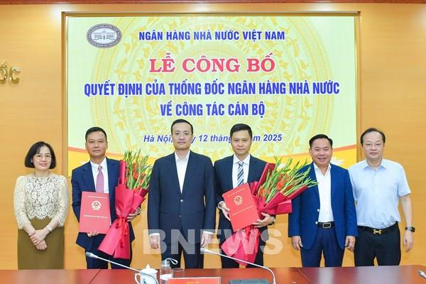Ngân hàng Nhà nước bổ nhiệm hai Phó Chánh Thanh tra mới