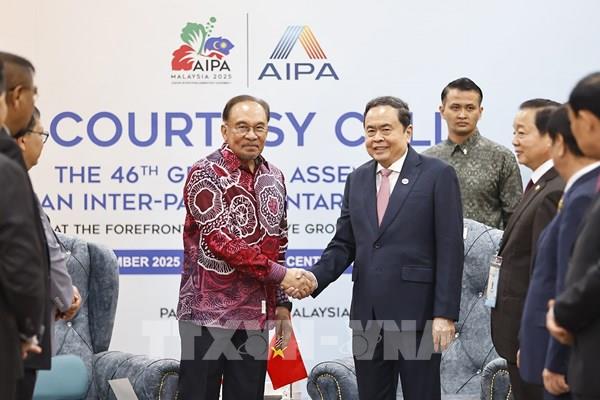 Chủ tịch Quốc hội Trần Thanh Mẫn hội kiến Thủ tướng Malaysia