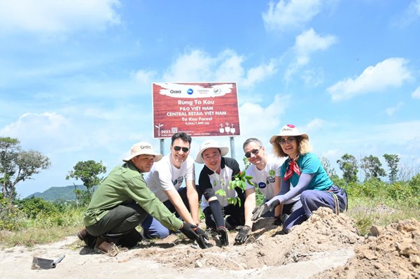 P&G và Central Retail Việt Nam tiếp tục phủ xanh rừng Tà Kóu