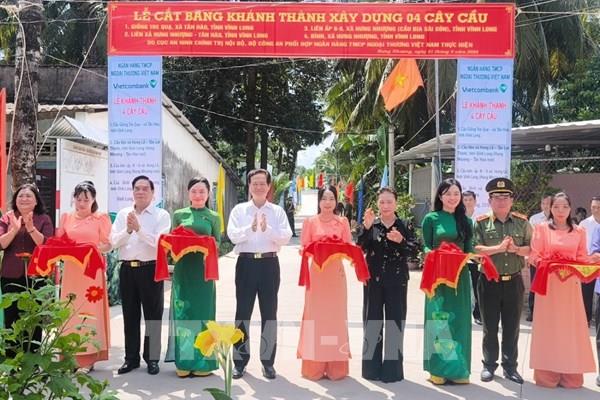 Bộ Công an khánh thành 4 cầu giao thông nông thôn tại Vĩnh Long