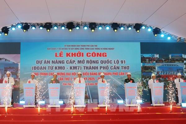 Cần Thơ khởi công dự án nâng cấp, mở rộng Quốc lộ 91