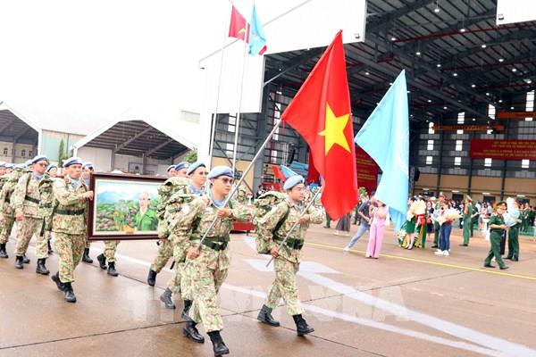 Lễ xuất quân lên đường thực hiện nhiệm vụ gìn giữ hòa bình Liên hợp quốc