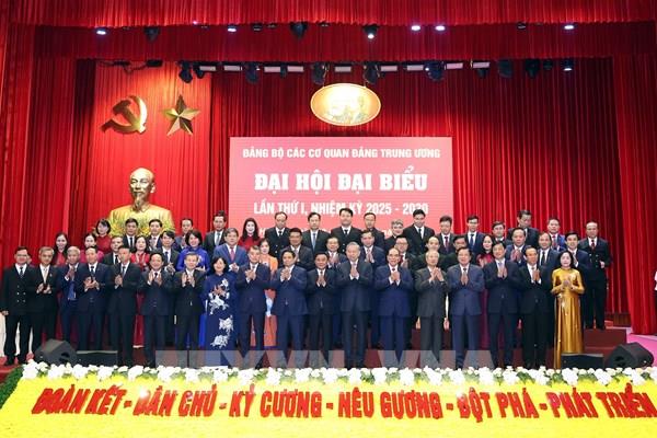 Khai mạc Đại hội đại biểu Đảng bộ các cơ quan Đảng Trung ương lần thứ I, nhiệm kỳ 2025-2030