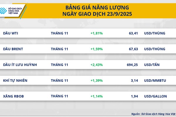 Thị trường năng lượng chứng kiến lực mua áp đảo