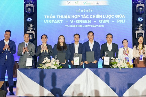 PNJ hợp tác cùng VinFast, GSM, V-Green thúc đẩy giao thông xanh
