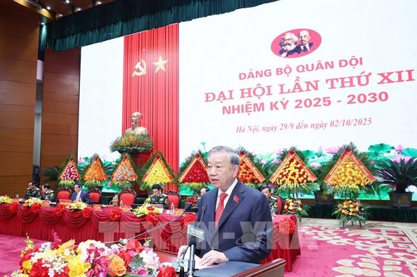 Tổng Bí thư Tô Lâm: Đảng bộ Quân đội và toàn quân cần “hội tụ đoàn kết, hội tụ ý chí, hội tụ nhân tài, hội tụ sức mạnh”