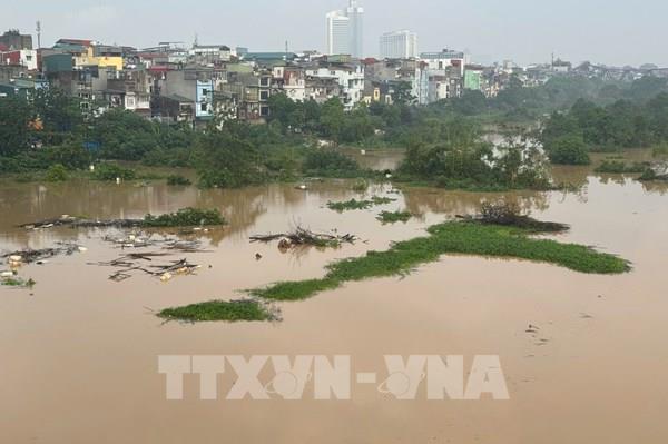 Nước sông Hồng dâng cao, ảnh hưởng đến cuộc sống của người dân Hà Nội
