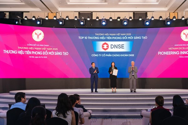 DNSE nhận giải thưởng Thương hiệu mạnh lần thứ tư liên tiếp