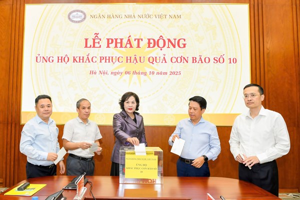 Ngân hàng Nhà nước phát động ủng hộ đồng bào khắc phục hậu quả bão số 10