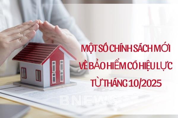Một số chính sách mới về bảo hiểm có hiệu lực từ tháng 10/2025