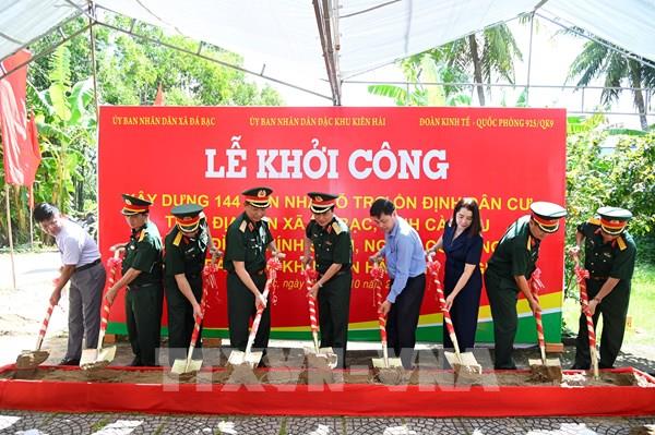 Khởi công 144 căn nhà hỗ trợ ổn định dân cư, gia đình chính sách