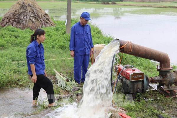 Bắc Bộ và Bắc Trung Bộ đang huy động gần 280 trạm bơm tiêu úng