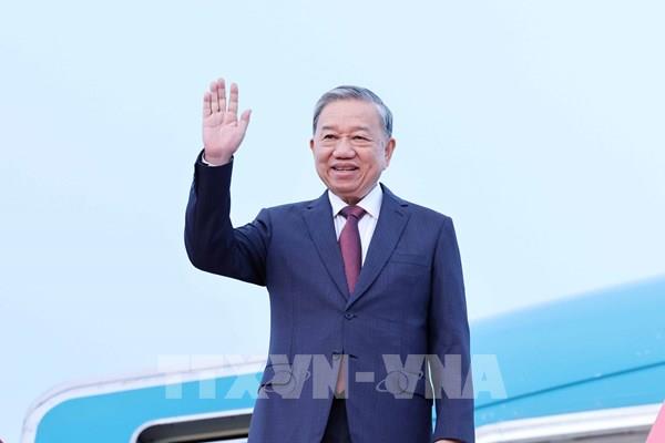 Tổng Bí thư Tô Lâm bắt đầu thăm cấp Nhà nước tới Triều Tiên