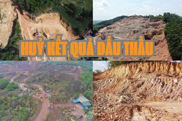 Quảng Ngãi hủy kết quả trúng đấu giá 7 mỏ đất chưa đảm bảo quy định của pháp luật
