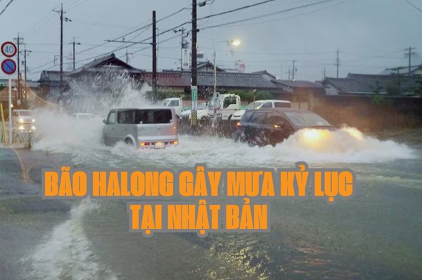 Nhật Bản: Bão Halong gây mưa kỷ lục và sức gió giật 197km/h