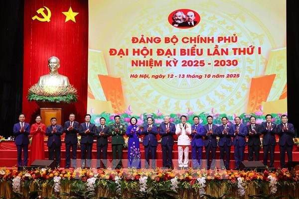 Đại hội đại biểu Đảng bộ Chính phủ lần thứ I thành công tốt đẹp