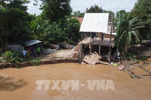 Đồng Tháp: 600m² đất bị sông Tiền "nuốt chửng” trong đêm