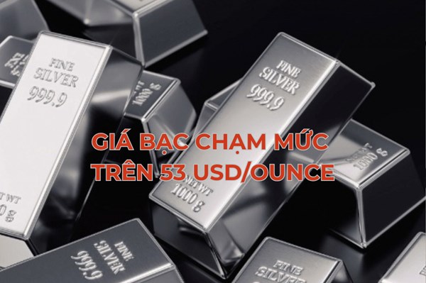 Giá bạc chạm mức cao kỷ lục kể từ tháng 1/1980