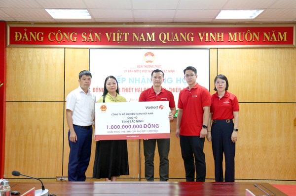 Vietlott và Quỹ Tâm Tài Việt ủng hộ 3 tỉnh phía Bắc khắc phục hậu quả mưa lũ