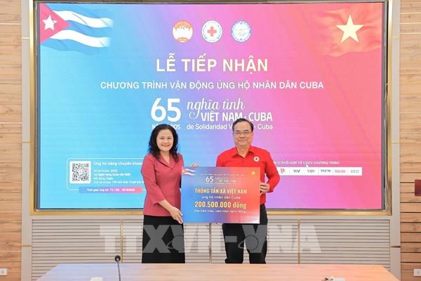 Thông tấn xã Việt Nam ủng hộ chương trình “65 năm nghĩa tình Việt Nam - Cuba”