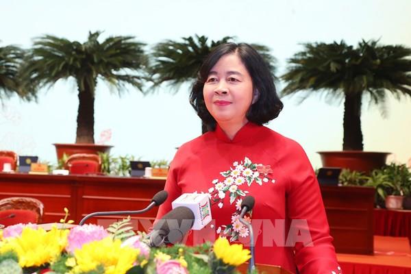 Đồng chí Bùi Thị Minh Hoài tiếp tục được bầu làm Bí thư Thành ủy Hà Nội khóa XVIII