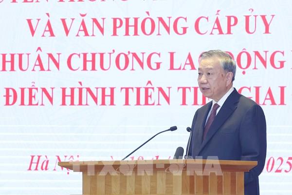 Tổng Bí thư Tô Lâm: Văn phòng Trung ương Đảng cần đóng vai “nhạc trưởng”
