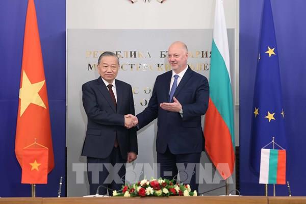 Tổng Bí thư Tô Lâm hội kiến Thủ tướng Bulgaria Rosen Zhelyazkov