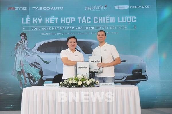 VNGGames bắt tay Tasco Auto, Geely tài trợ xe điện cho game Nghịch Thủy Hàn