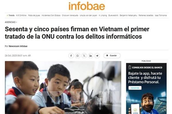 Truyền thông Argentina nhấn mạnh ý nghĩa của Công ước Hà Nội