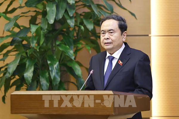Chủ tịch Quốc hội Trần Thanh Mẫn chủ trì Lễ công bố các quyết định về công tác cán bộ