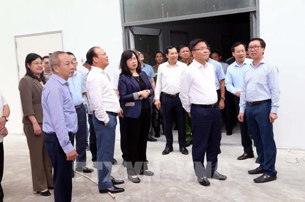 Phó Thủ tướng Lê Thành Long kiểm tra Dự án Cơ sở 2 của 2 Bệnh viện ở Ninh Bình