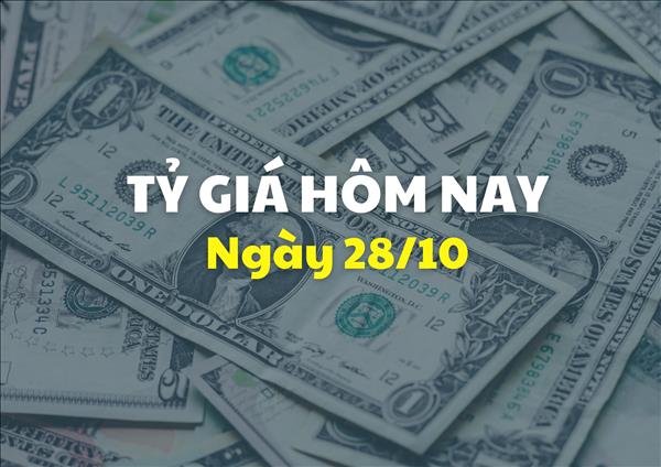 Tỷ giá hôm nay 28/10: Giá USD giảm tiếp, NDT nhích tăng