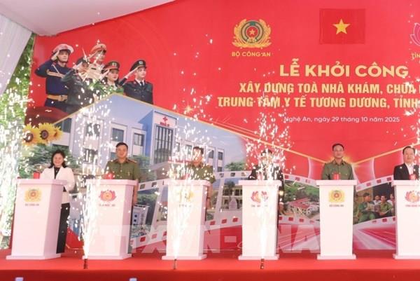 Khởi công 2 công trình y tế, giáo dục hỗ trợ phát triển ở miền Tây Nghệ An