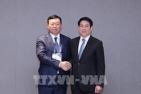 Chủ tịch nước Lương Cường tiếp Chủ tịch Tập đoàn Lotte