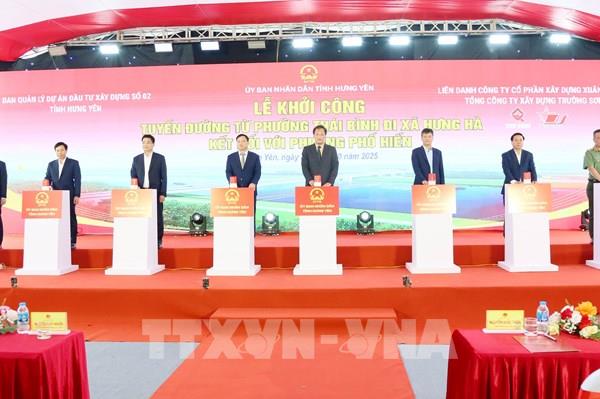 Hưng Yên khởi công tuyến đường kết nối Thái Bình và Phố Hiến