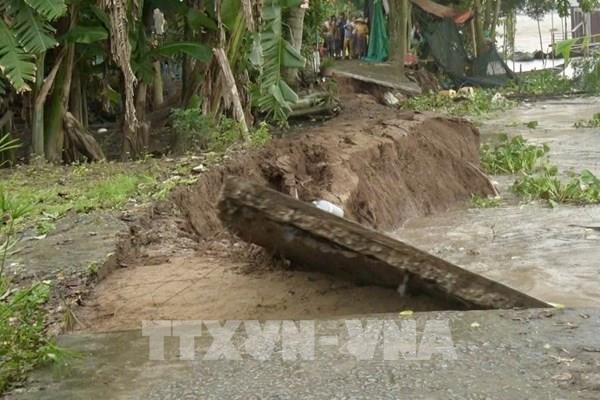 Tiếp tục xảy ra sạt lở tại xã Mỹ Hòa Hưng, An Giang
