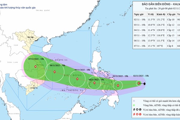 Bão KALMAEGI có khả năng mạnh lên
