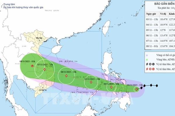 Bão KALMAEGI cường độ rất mạnh dự kiến 5/11 đi vào Biển Đông