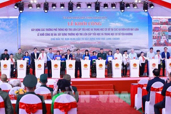 Thủ tướng dự Lễ khởi công đồng loạt các trường học tại các xã biên giới đất liền