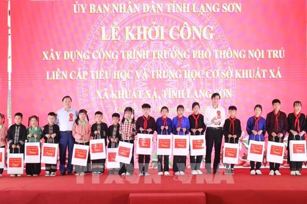 Phó Thủ tướng Trần Hồng Hà dự Lễ khởi công trường phổ thông nội trú liên cấp tại Lạng Sơn