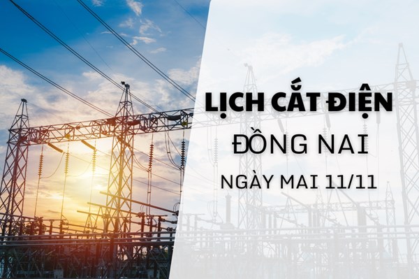 Lịch cắt điện Đồng Nai ngày mai 11/11 cập nhật mới nhất