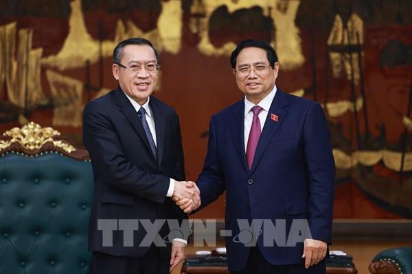 Thủ tướng Phạm Minh Chính tiếp Bộ trưởng bộ Lao động và Phúc lợi Lào Phosay Sayasone