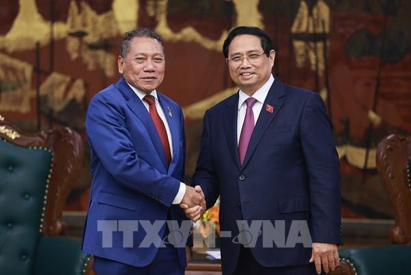 Thủ tướng Phạm Minh Chính tiếp Bộ trưởng Ngoại giao và Ngoại thương Quần đảo Solomon