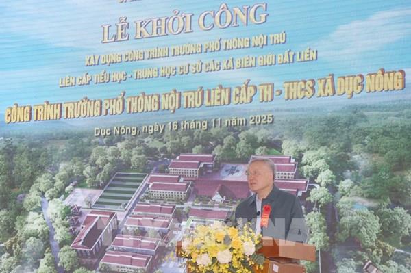 Khởi công 4 trường nội trú biên giới Quảng Ngãi