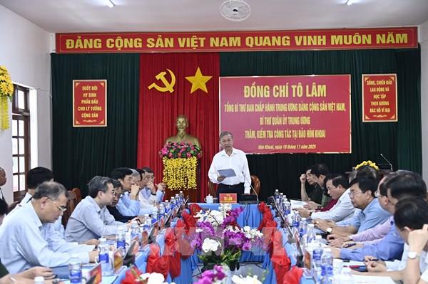 Tổng Bí thư Tô Lâm: Phát triển cụm đảo Hòn Khoai -  bước tiến của một Việt Nam khát vọng và tự cường