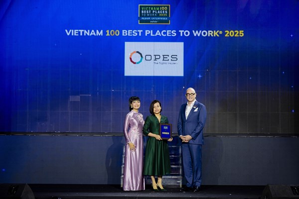 OPES lọt top 5 nơi làm việc tốt nhất ngành bảo hiểm Việt Nam năm 2025 