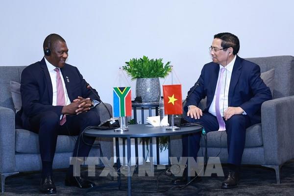 Thủ tướng Phạm Minh Chính tiếp Phó Tổng thống Nam Phi Paul Mashatile