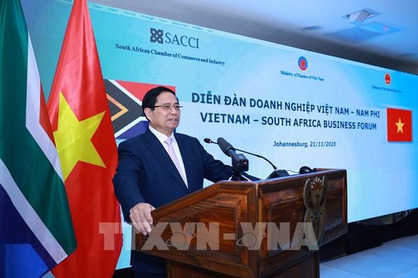 Thủ tướng Phạm Minh Chính dự Diễn đàn doanh nghiệp Việt Nam – Nam Phi