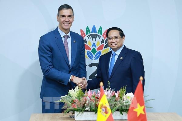 Thủ tướng Phạm Minh Chính gặp song phương lãnh đạo Hàn Quốc, Ấn Độ, Tây Ban Nha